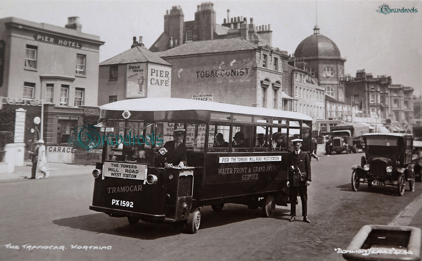  old photos of Tramocar, Worthing, Sussex - click image below to return