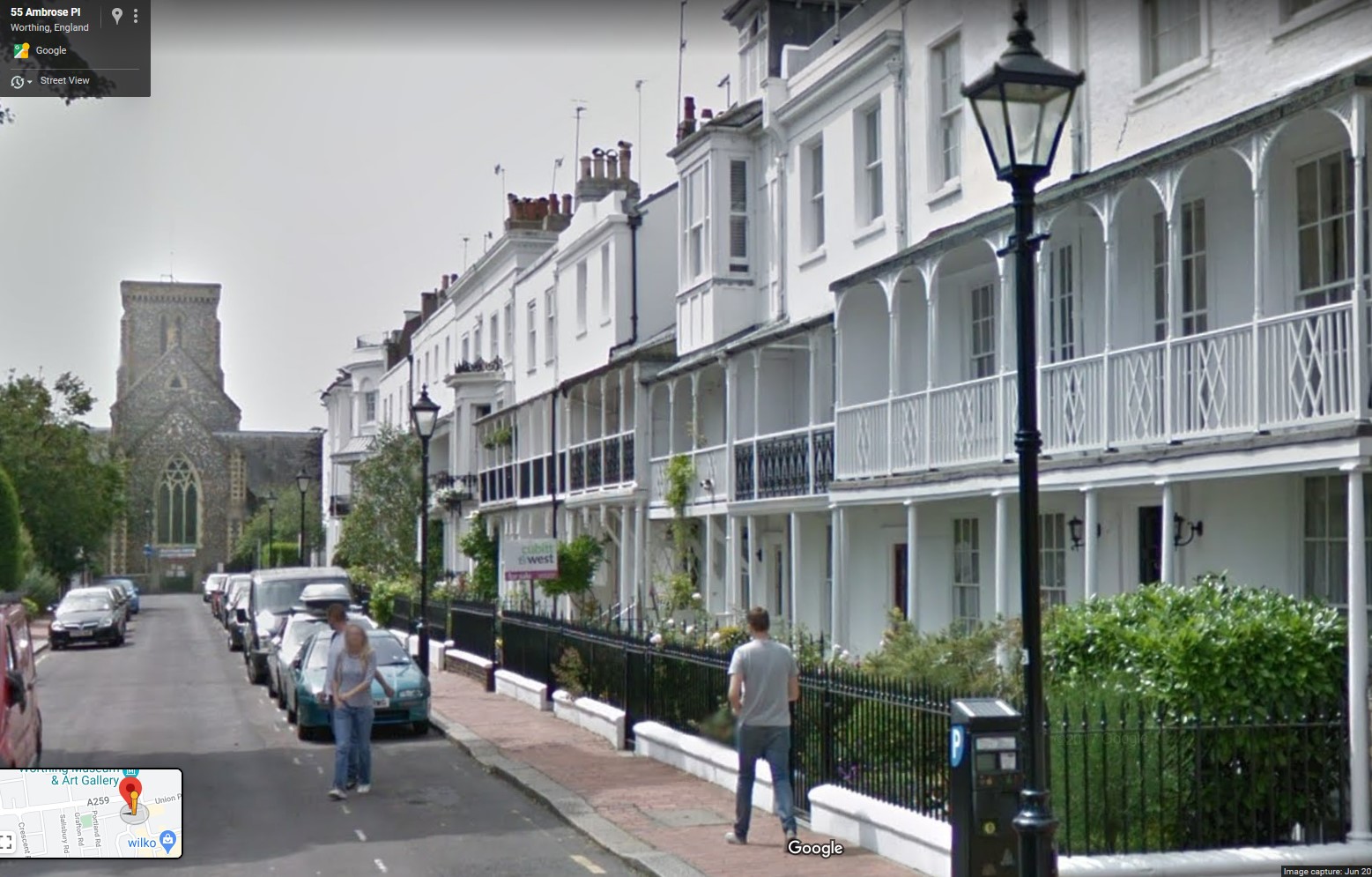 Ambrose Place, Worthing, Sussex - click image to return