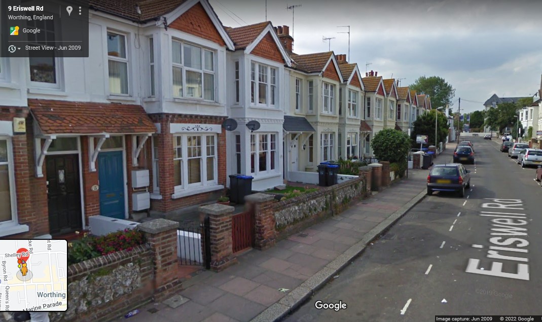Eriswell Road, Worthing, Sussex - click image to return