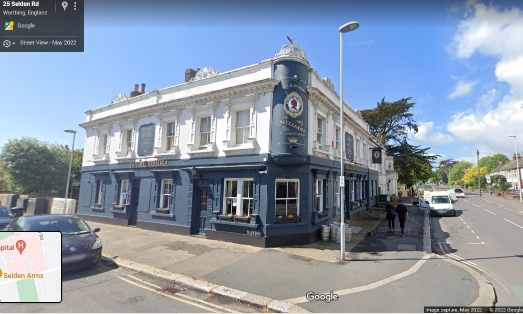 Alexandra Pub,  Worthing, Sussex - click image to return
