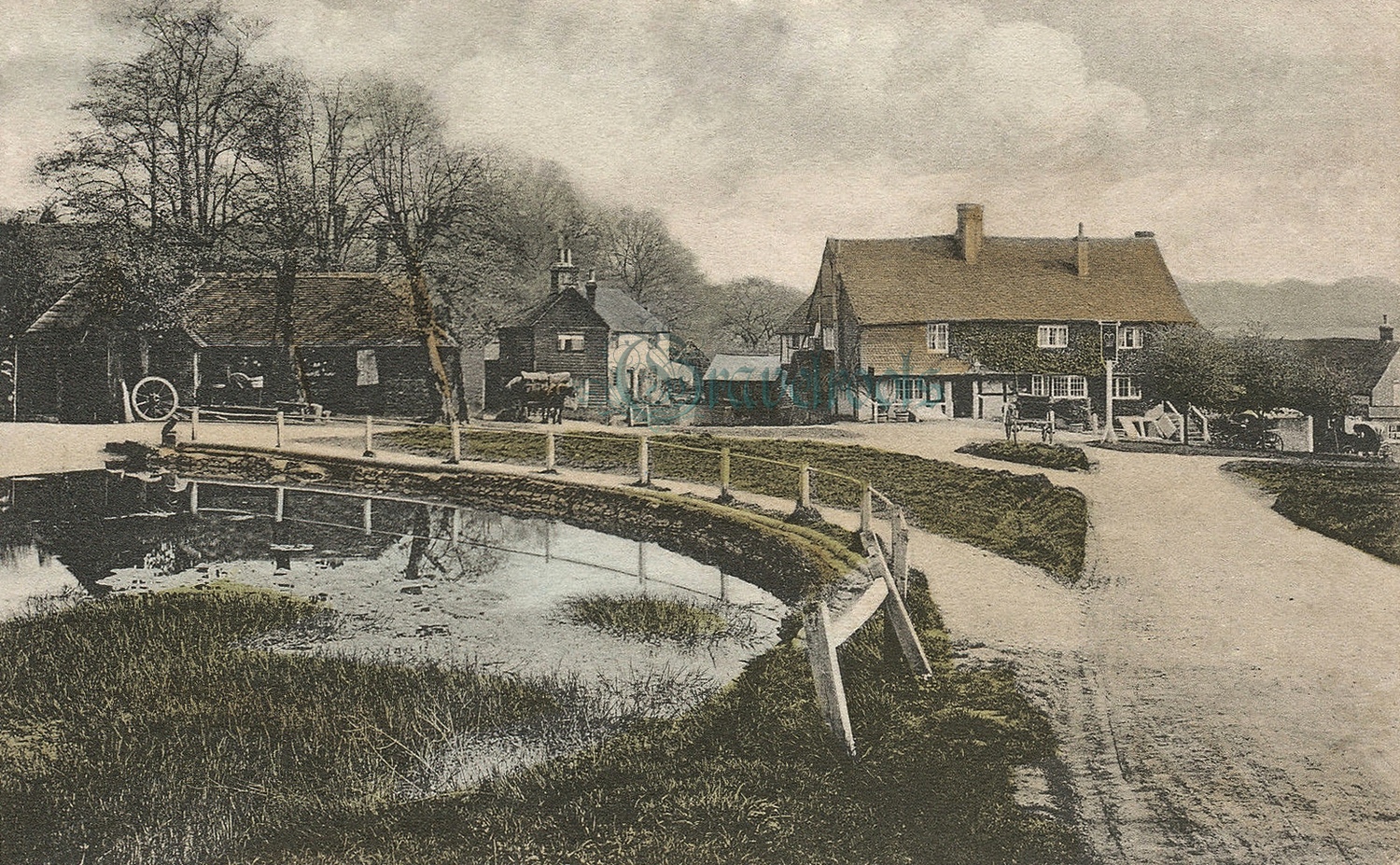 Old photo of  the Crown, Chiddingfold, Surrey - click image below to return