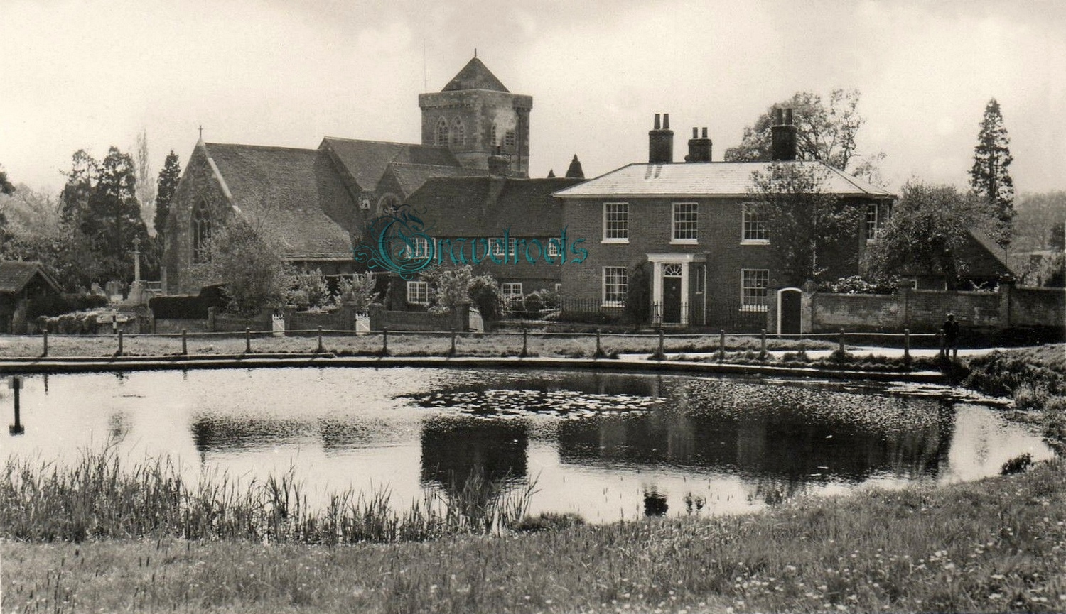 Pond and Church, Chiddingfold, Surrey -  - click image to return to album