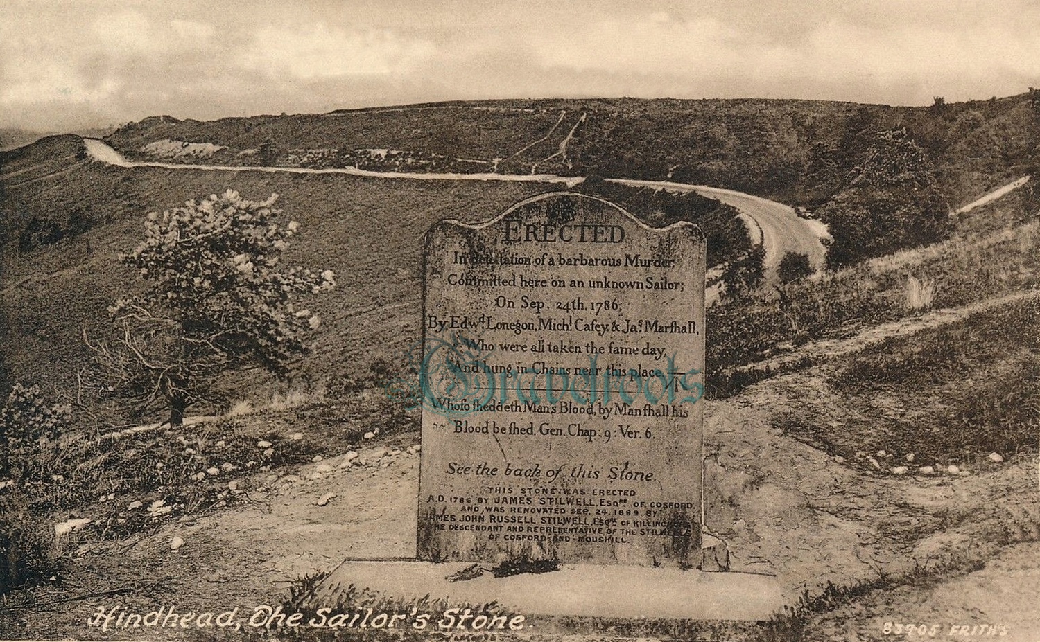 old photos of Sailors Stone, Devils Punchbowl, Hindhead, Surrey - click image below to return