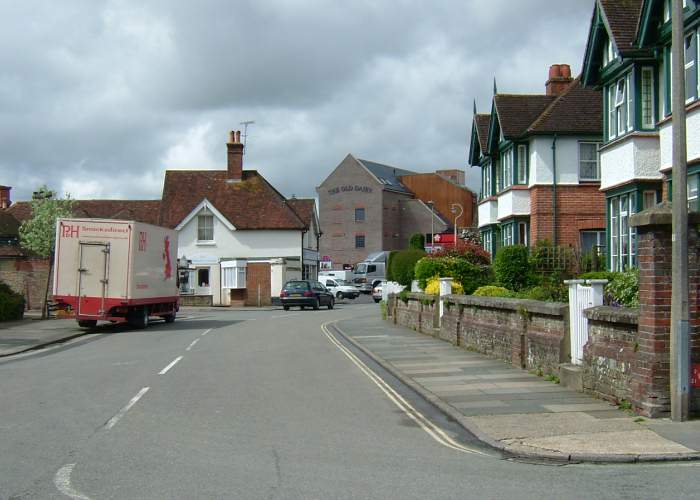 Grange Road, Midhurst - note Old Dairy building demolished and new construction