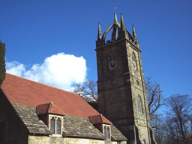 All Hallows, Tillington
 The church tower is crowned with Britian's most southerly 'Scots Crown' spire