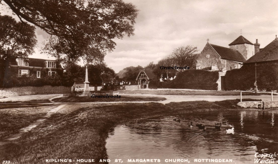 Kiplings House and St Margarets Church, Rottingdean, Sussex - 
further image below