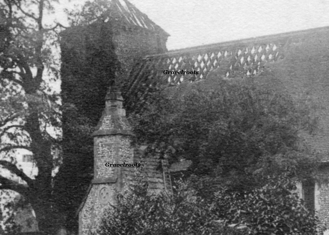Preston Old Church after fire, Sussex - further image below